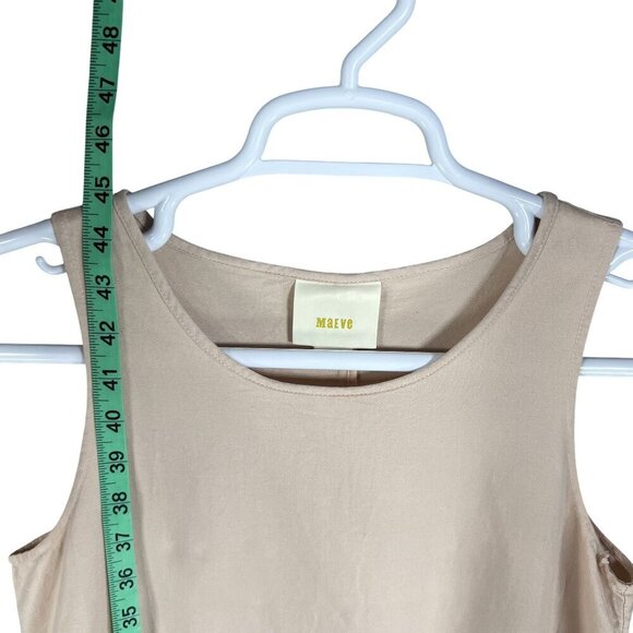 Anthropology Maeve XS Camillia Blush Dropwaist HiLow Dress Linen Blend Lagenlook - Picture 11 of 16